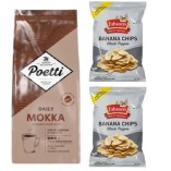 Кофе в зернах и банановые чипсы 2 шт